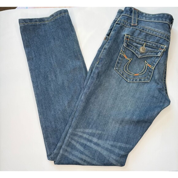 True Religion Vintage Joey Jeans Size 29 Bootcut Thick Stitch Made in USA - Picture 1 of 16